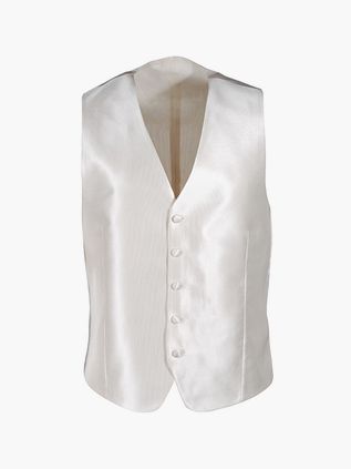 Bryllupsvest i Twill i Ecru farve