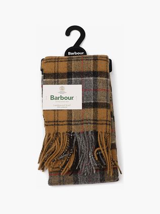 BarbourScarfs Tartan Lambswool Light Brown