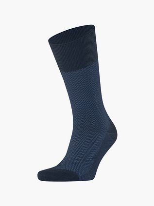 Falke Airport Herringstripe Strumpor Navy