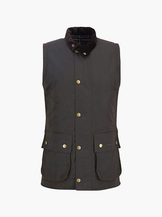 Chaleco encerado Barbour Westmoreland en verde oliva