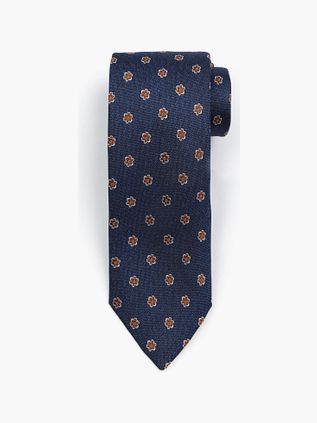 Suitable Krawatte Seide Flower Navy