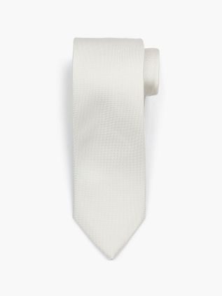 Suitable Seide Krawatte Off White