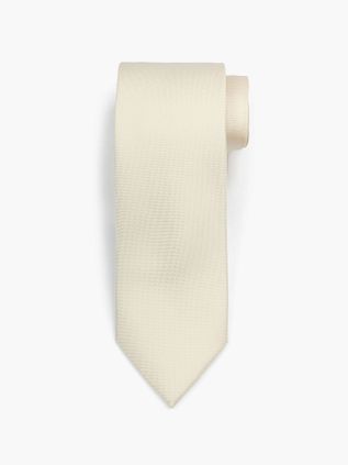 Suitable Zijde Stropdas Ecru