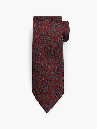 Suitable Slips Siden Paisley Bordeaux