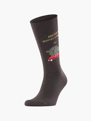 Burlington Strømper Merry X-Mas Brun