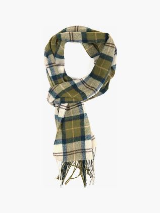 Barbour Tørklæde i Tartan-lammeuld i Grønt