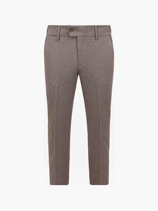 Suitable Pantalon Aiden Pied-de-Poule Tabac