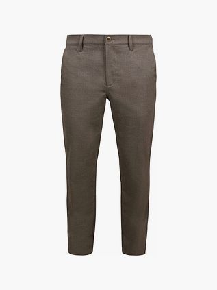 Alberto Lou Chino Flannel Herringbone Brown