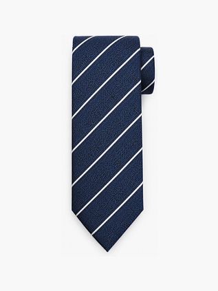 Suitable Tie Silk Stripe Navy