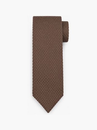 Suitable Krawatte Knitted Wolle Taupe