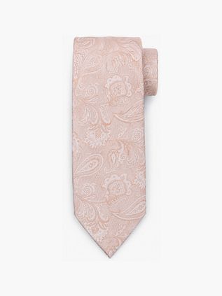 Suitable Krawatte Seide Paisley Caramel Braun