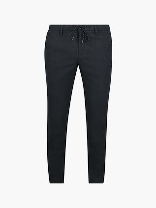 Alberto Broek Jump Flanel Herringbone Navy