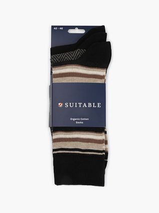 Suitable Socken 3-Pack Druck Schwarz Multicolour