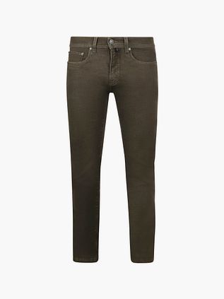 Spodnie Pierre Cardin Lyon Tapered Raw brązowe