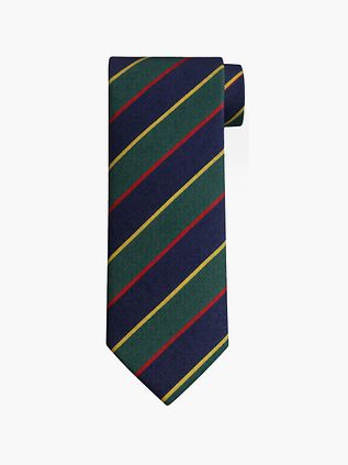 Suitable Krawatte Seide Triple Stripe Dunkelblau