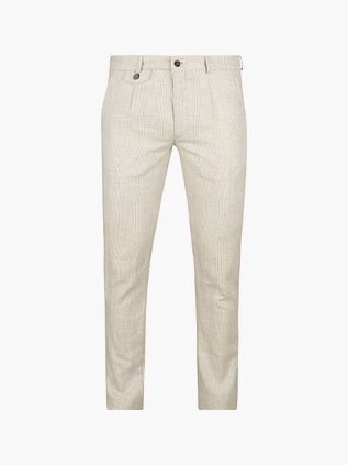 Suitable Chino Lin Carreaux Beige