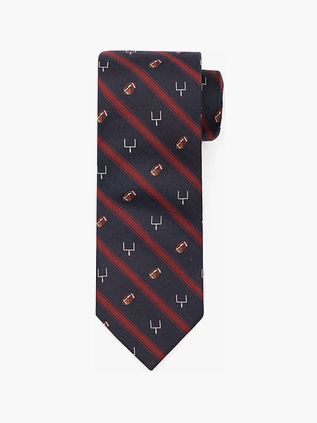 Steppin' Out Cravate Soie Rugby Navy