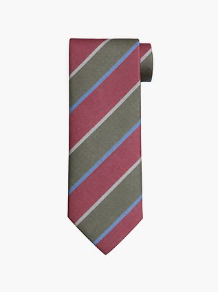 Suitable Krawatte Seide Triple Stripe Grün