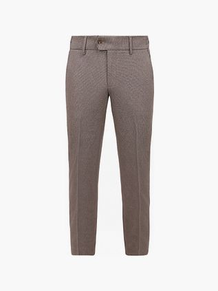 Suitable Aiden Pantalon Houndstooth Tabacco
