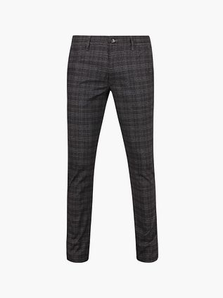 Suitable Chino Pico w kratę, antracyt