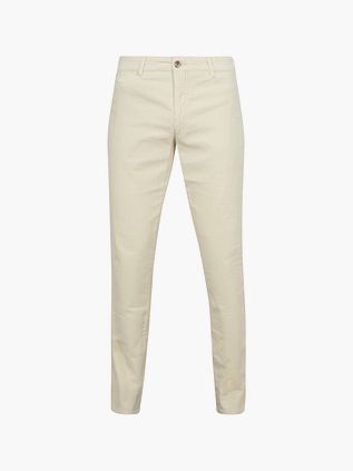 Suitable chinosy Plato z corduroyu, off white