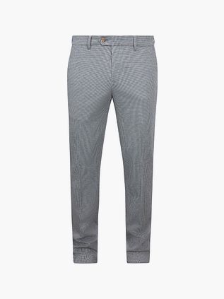 Spodnie eleganckie Suitable Das w pepitkę w kolorze granatowym