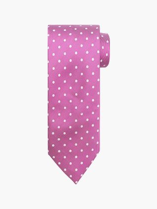 Cravatta in seta Suitable a pois magenta