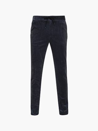 Scotch and Soda Pantalon Warren Velours Côtelé Bleu Foncé