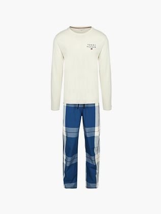 Tommy Hilfiger Pyjamasæt hvidt-blåt