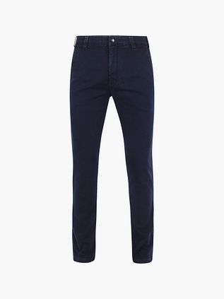 Meyer chinosy Bonn w kolorze ciemnoniebieskim denim