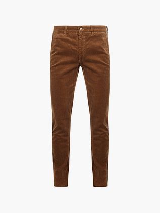 Passande Chino Plato Corduroy Brun