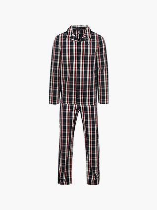 Set pigiama Tommy Hilfiger a quadri blu scuro