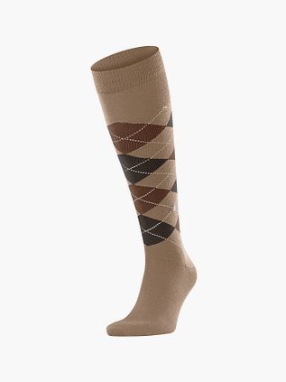 Burlington Edinburgh Knästrumpor i Beige Ull