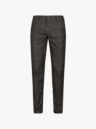 Suitable chino Pico-tartan bruin