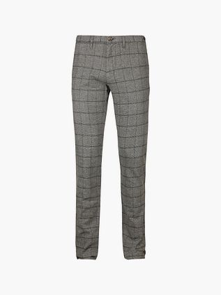 Suitable Chino Locke Check Grå