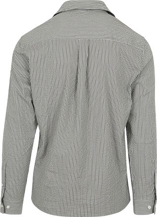 Anerkjendt Skjorte Kurt Stripet Seersucker Grønn