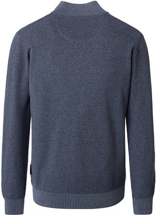 CASAMODA Half Zip Tröja Struktur Blå