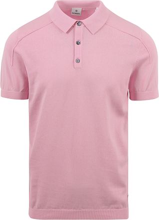 Blue Industry Strikket Poloskjorte Rosa