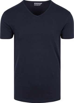 Garage 2-Pack Basic T-shirt Bio V-Neck Navy