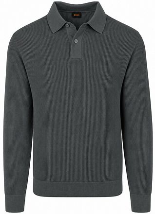 BOSS Afedro Longsleeve Polo Vert
