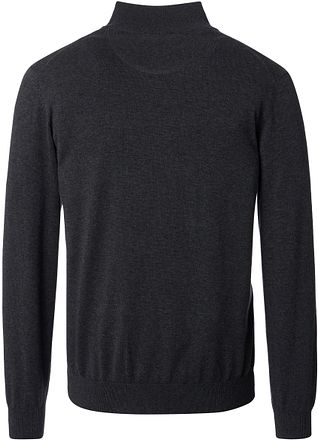 CASAMODA Halfzip Trui Solid Antraciet