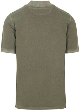 CASAMODA Polo Shirt Piqué Garment Dye Olive Green