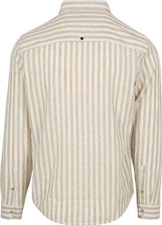 No Excess Stripet Skjorte Beige