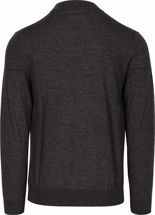 Profuomo Pull Col Roulé Laine Mérinos Brun Foncé