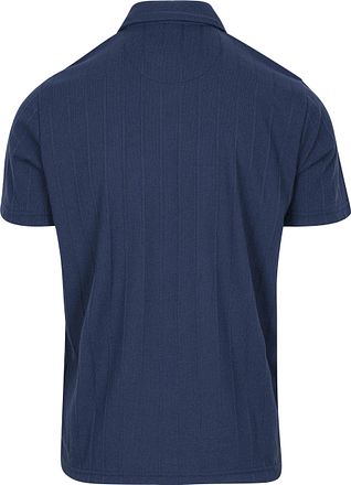 State of Art Poloshirt Jersey Drop Needle Marineblå