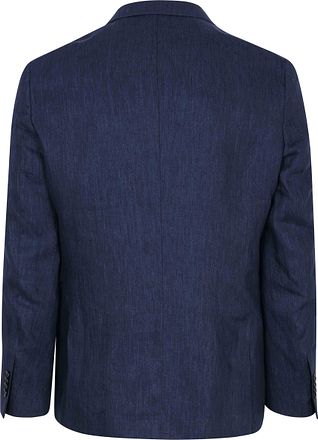 Suitable Jakke Linen Twill Marineblå