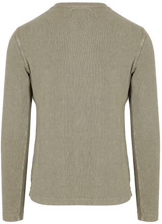 Superdry Pullover Henley Waffle Green