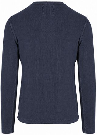 Superdry Tröja Henley Waffle Marinblå