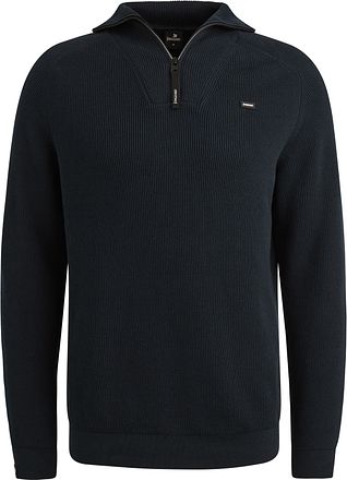 Vanguard Tröja Half Zip Struktur Ribb Marinblå