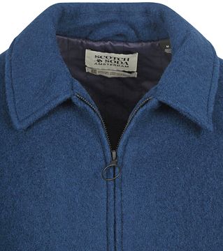 SCOTCH&SODA ヤギ革 スエードジャケット 青 Leather Blouson Jacket – Scotch & Soda